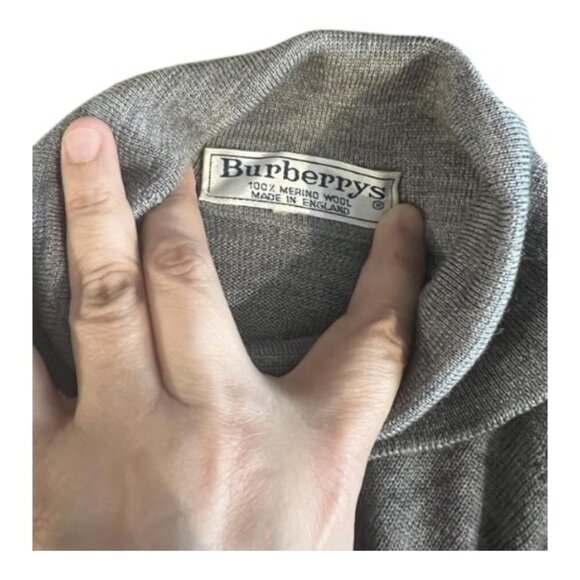 Burberry grey turtleneck sweater size M - Picture 3 of 4